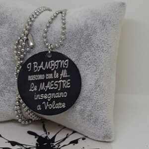 Collana in acciaio "LE ALI DEI BAMBINI"