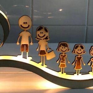 Lampada Led Design Family Personalizzabile