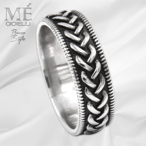 anello fedina treccina francese