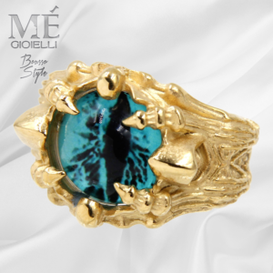 Anello Occhio E Pietra Zircone Blu