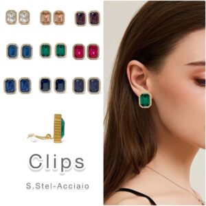 Orecchini Rettangolo Diamond Clips